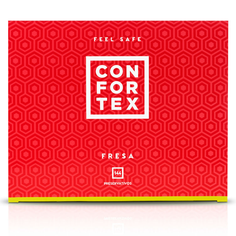 CONFORTEX - CONDOM FRAISE 144 UNITÉS - Sensualia
