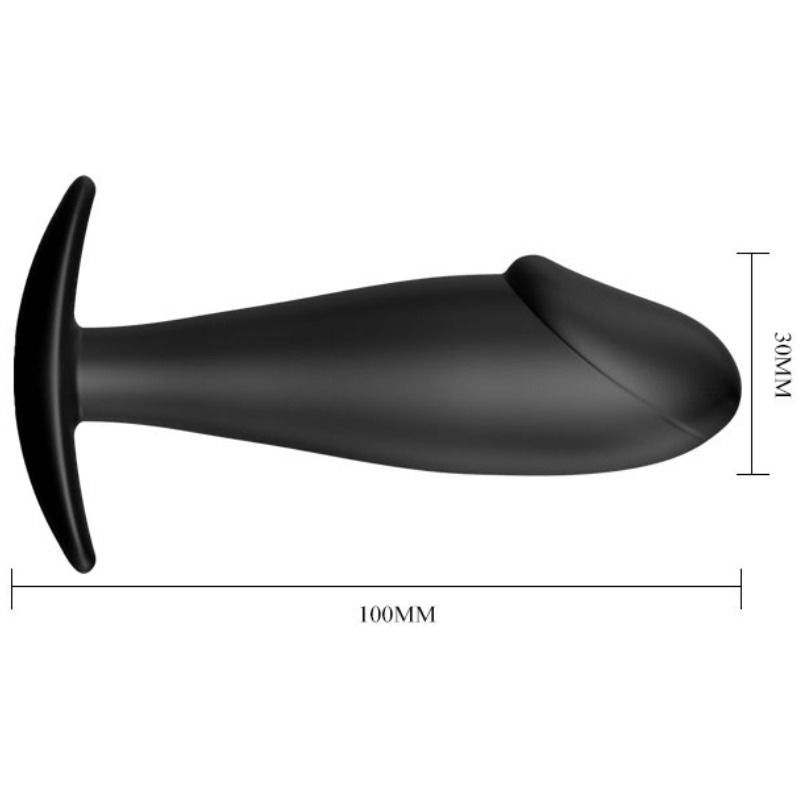 PRETTY LOVE - PLUG ANAL FORME DE PÉNIS EN SILICONE NOIR - Sensualia