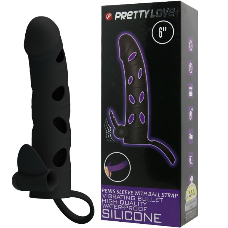 PRETTY LOVE - HOUSSE EN SILICONE AVEC VIBRATION 15.2 CM - Sensualia