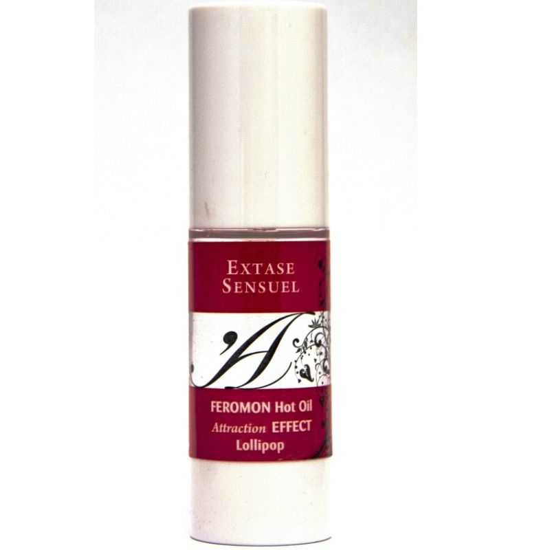 EXTASE SENSUAL - HUILE DE MASSAGE EFFET CHAUFFANT AUX PHÉROMONES SUCETTES 30 ML - Sensualia