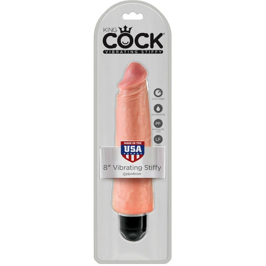 KING COCK - VIBRATEUR RÉALISTE ET RIGIDE 20,3 CM NATUREL - Sensualia