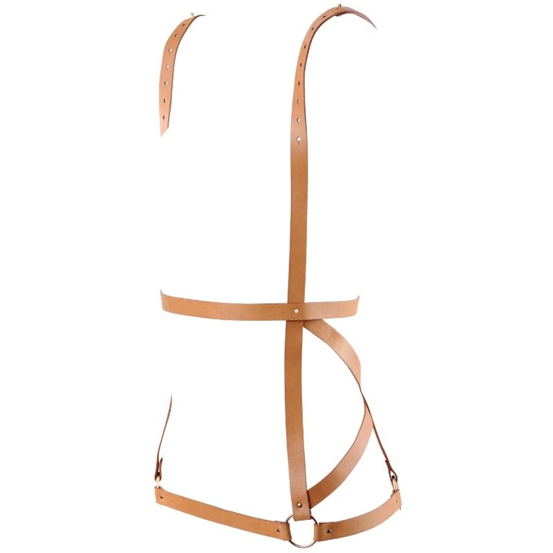 BIJOUX - INDISCRETS MAZE HARNAIS FORME ROBE MARRON - Sensualia