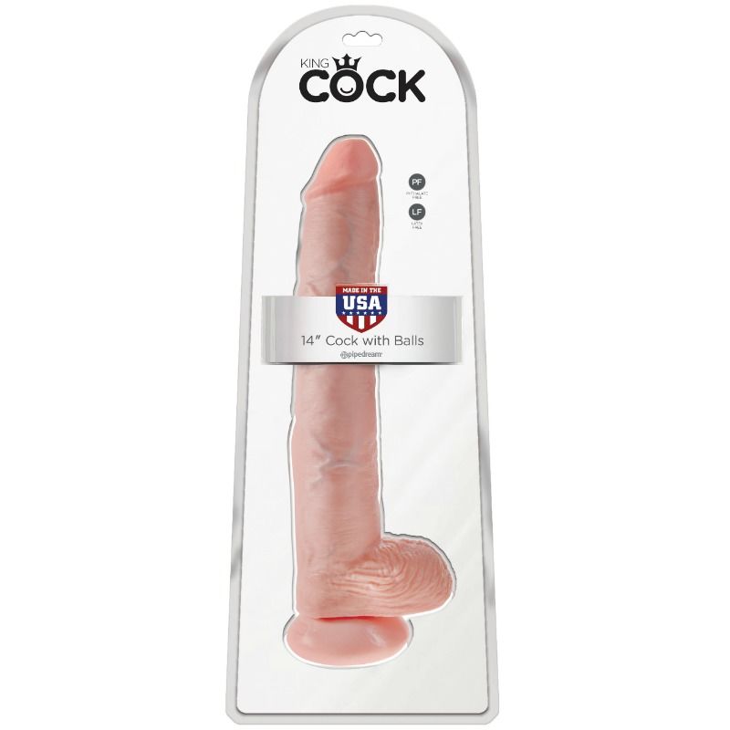 KING COCK - GODE AVEC COUILLES 35.6 CM - CHAIR KING COCK