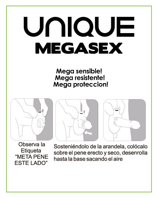 UNIQ - MEGASEX LATEX FREE SENSITIVE CONDOMS 3 UNITS UNIQ