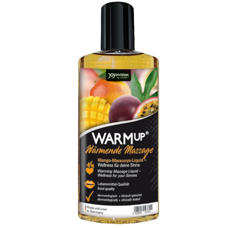 JOYDIVISION AQUAGLIDE - HUILE DE MASSAGE WARMUP MANGUE ET MARACUYA 150 ML - Sensualia