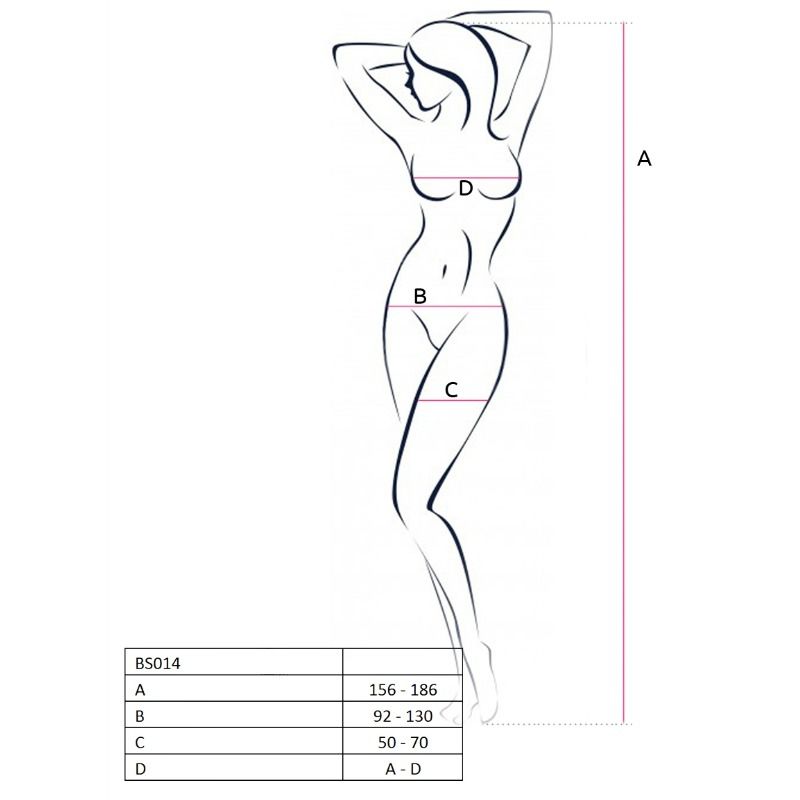 PASSION - FEMME BS014 BODYSTOCKING BLANC TAILLE UNIQUE - Sensualia