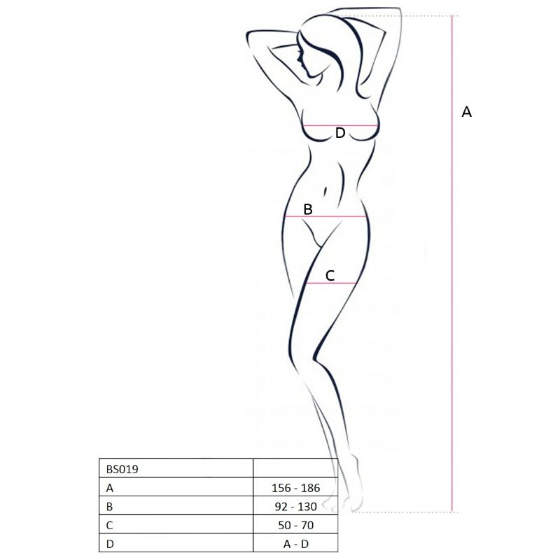 PASSION - FEMME BS019 BODYSTOCKING BLANC TAILLE UNIQUE - Sensualia