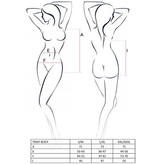 PASSION - WOMAN TRIXY TEDDY NEGRO TALLA L/XL - Sensualia