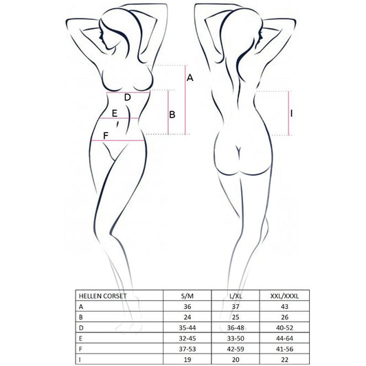 PASSION - WOMAN HELLEN CORSET NEGRO TALLA S/M - Sensualia