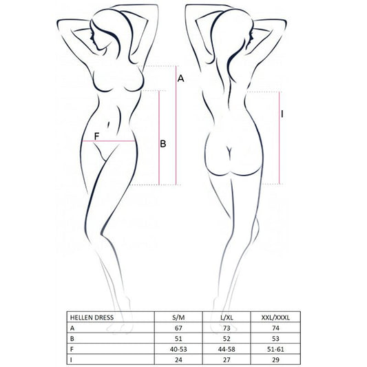 PASSION - WOMAN HELLEN VESTIDO Y TANGA TALLA L/XL - Sensualia