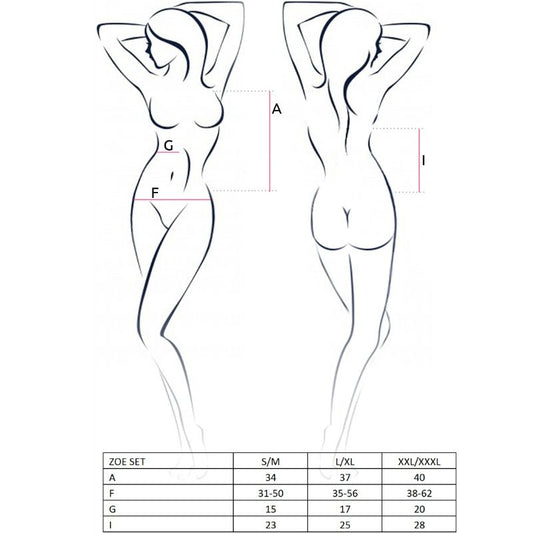 PASSION - ENSEMBLE ZOE FEMME TAILLE S/M - Sensualia