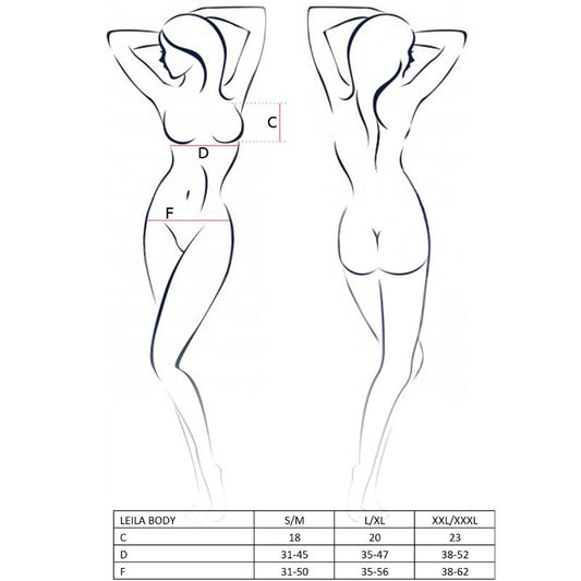 PASSION - WOMAN LEILA TEDDY NEGRO TALLA L/XL - Sensualia