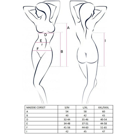 PASSION - WOMAN MADDIE CORSET NEGRO TALLA L/XL - Sensualia