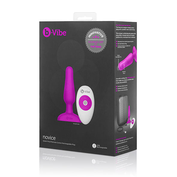 B-VIBE - NOVICE TÉLÉCOMMANDE PLUG ANAL FUCHSIA B-VIBE