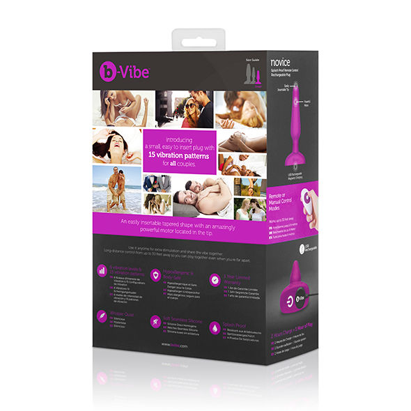 B-VIBE - NOVICE TÉLÉCOMMANDE PLUG ANAL FUCHSIA B-VIBE