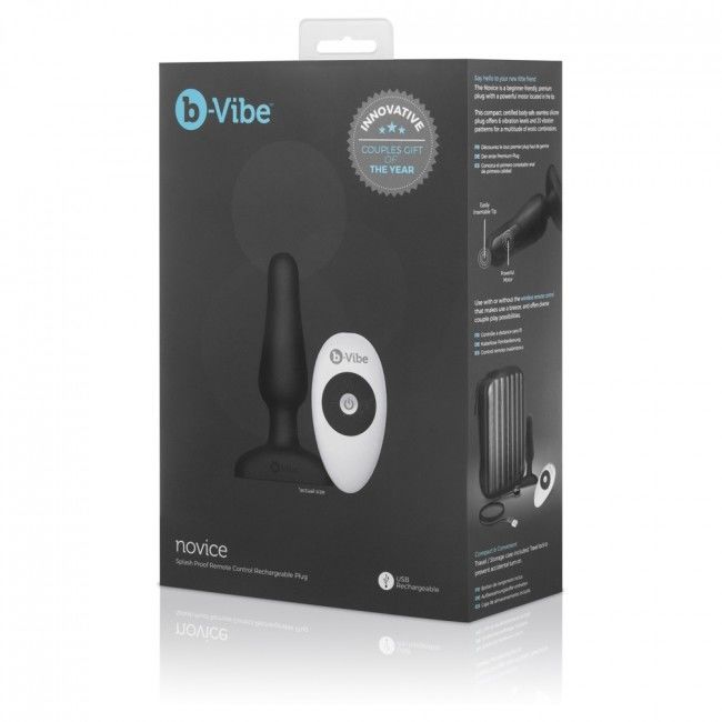 B-VIBE - NOVICE TÉLÉCOMMANDE PLUG ANAL NOIR - Sensualia