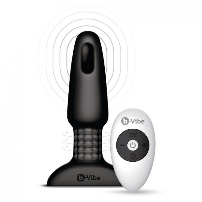 B-VIBE - RIMMING TÉLÉCOMMANDE PLUG ANAL 2 NOIR B-VIBE