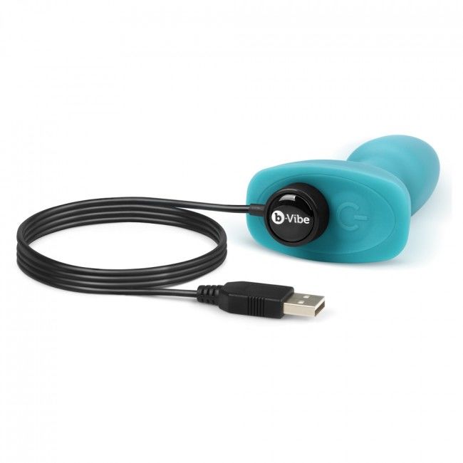 B-VIBE - RIMMING TÉLÉCOMMANDE PLUG ANAL PETITE TEAL B-VIBE