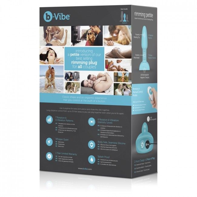 B-VIBE - RIMMING TÉLÉCOMMANDE PLUG ANAL PETITE TEAL B-VIBE