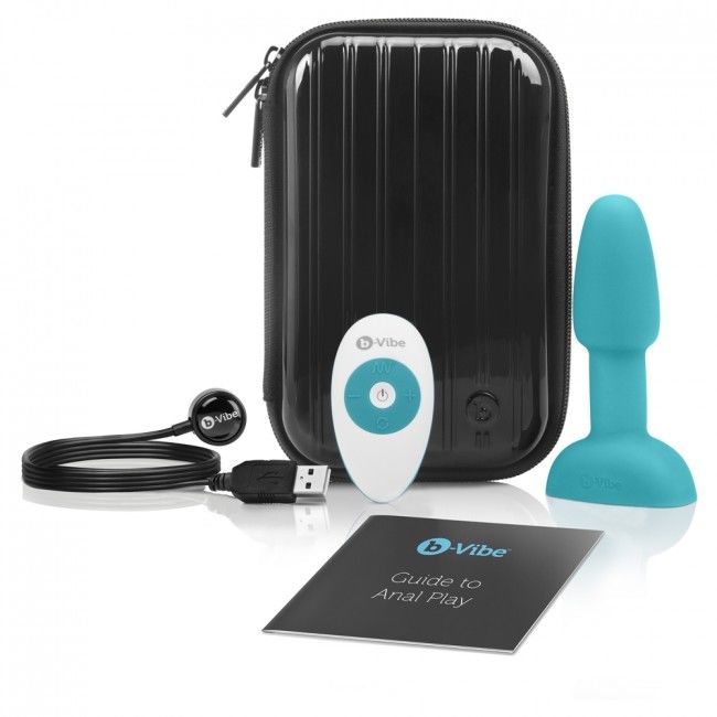 B-VIBE - RIMMING TÉLÉCOMMANDE PLUG ANAL PETITE TEAL B-VIBE