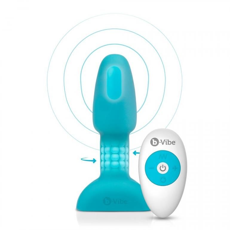 B-VIBE - RIMMING TÉLÉCOMMANDE PLUG ANAL PETITE TEAL B-VIBE