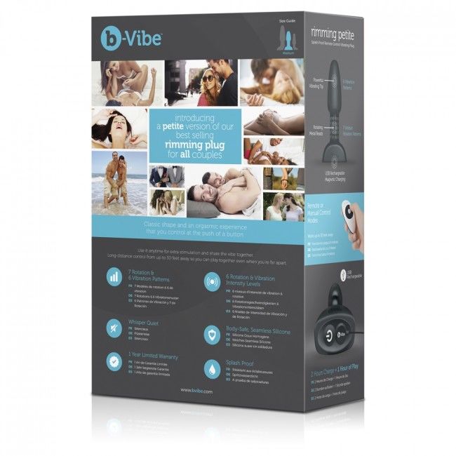 B-VIBE - RIMMING TÉLÉCOMMANDE PLUG ANAL PETITE NOIR - Sensualia