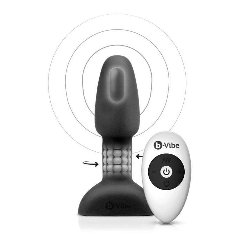 B-VIBE - RIMMING TÉLÉCOMMANDE PLUG ANAL PETITE NOIR - Sensualia