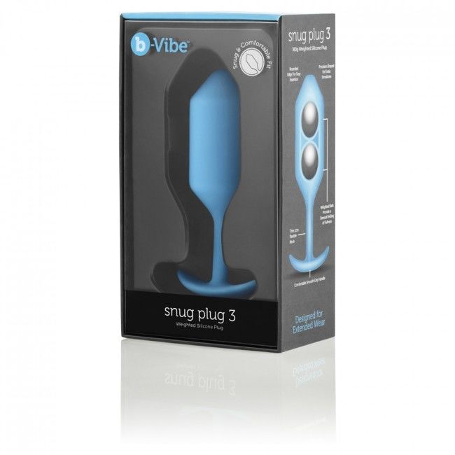 B-VIBE - SNUG PLUG ANAL 3 BLEU CIEL - Sensualia