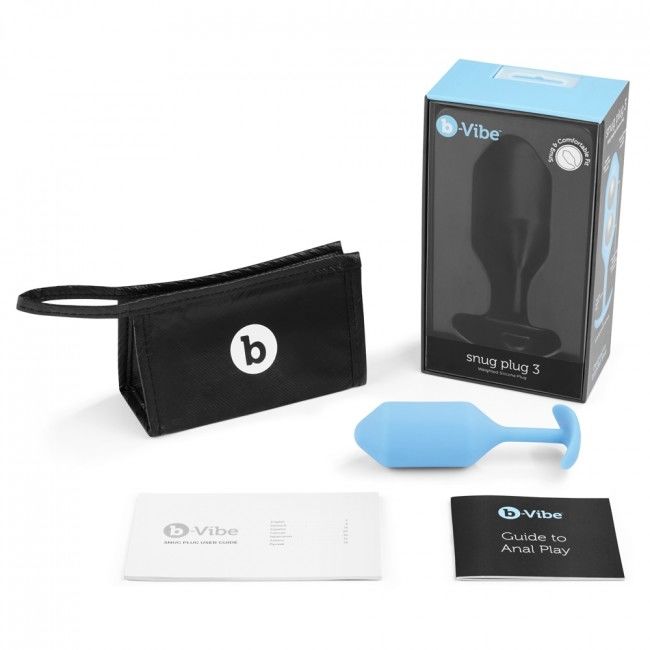 B-VIBE - SNUG PLUG ANAL 3 BLEU CIEL - Sensualia