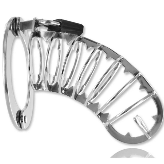 METAL HARD - CAGE  PÉNIS AVEC SERRURE DE SÉCURITÉ 14 CM - Sensualia