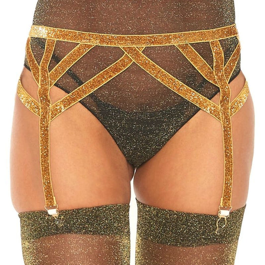 LEG AVENUE - PORTE-JARRETELLES ÉLASTIQUE LUREX TAILLE UNIQUE LEG AVENUE ACCESSORIES