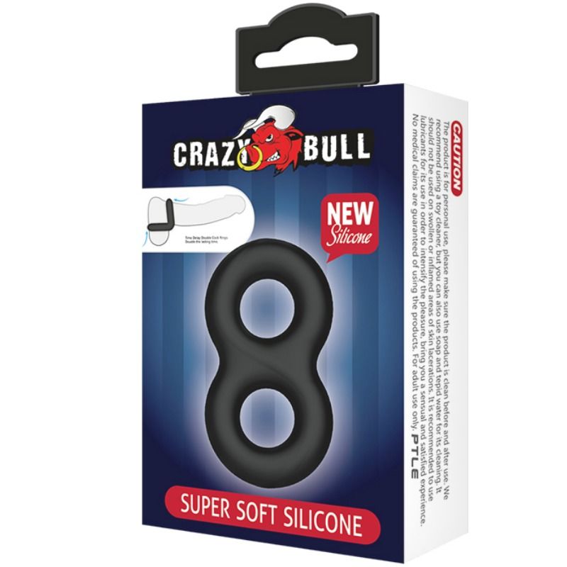 CRAZY BULL - DOUBLE ANNEAU MÉDICAL EN SILICONE - Sensualia