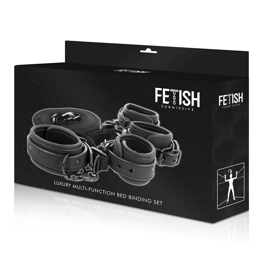 FETISH SUBMISSIVE - ENSEMBLE DE MENOTTES ET LIENS AVEC DOUBLURE EN NOPRÈNE - Sensualia