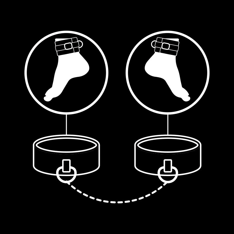 FETISH SUBMISSIVE - CHEVILLES EN CUIR VÉGÉTALIEN AVEC DOUBLURE EN NOPRÈNE - Sensualia