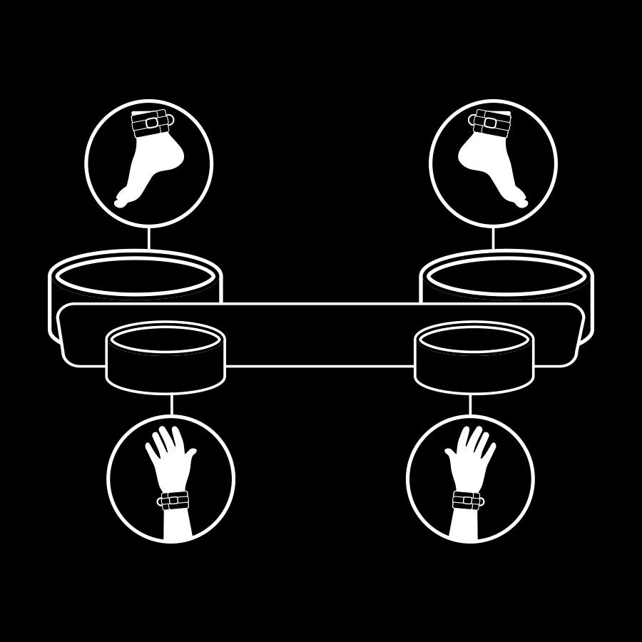 FETISH SUBMISSIVE - BARRE DÉPANDAGE DE BONDAGE AVEC DOUBLURE EN NOPRÈNE - Sensualia