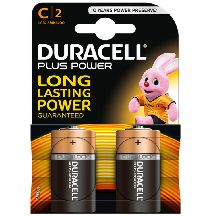 DURACELL - BATTERIE PLUS POWER C LR14 2 UNITÉS DURACELL