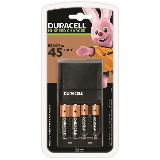 DURACELL - CHARGEUR 45MIN. + 2xAA 1700mAh + 2xAAA 750mAh DURACELL