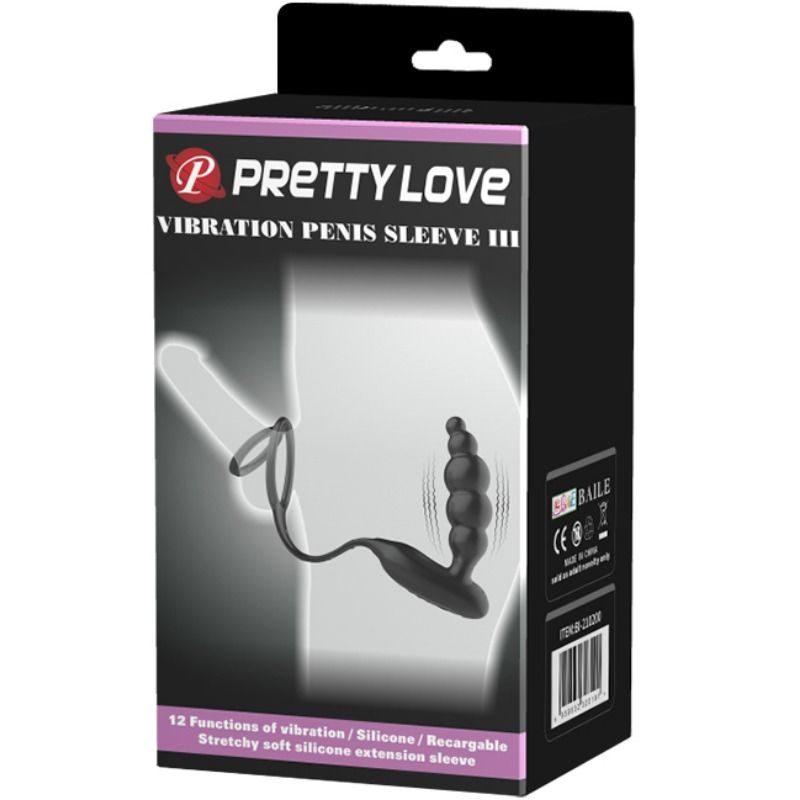 PRETTY LOVE - ANNEAUX PÉNIS AVEC PLUG VIBRATEUR - Sensualia