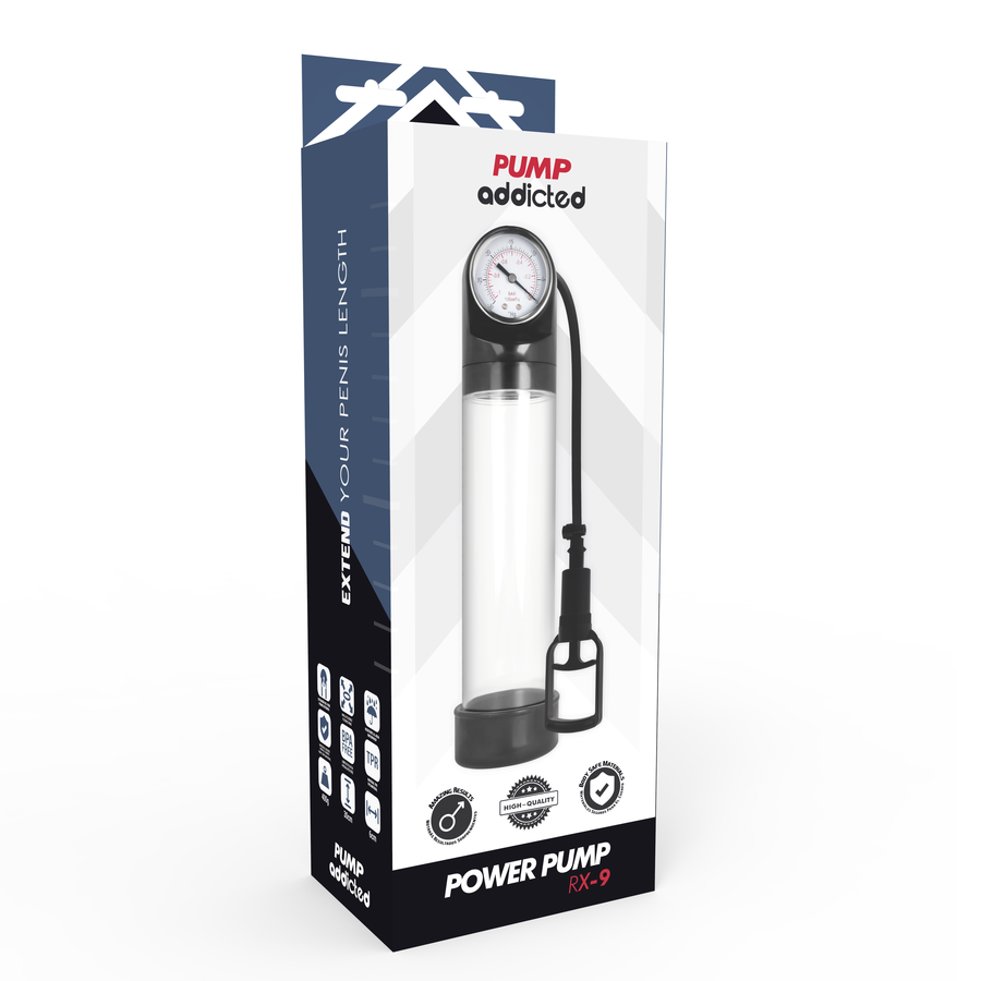PUMP ADDICTED - BOMBA ERECCIÓN RX9 TRANSPARENTE - Sensualia