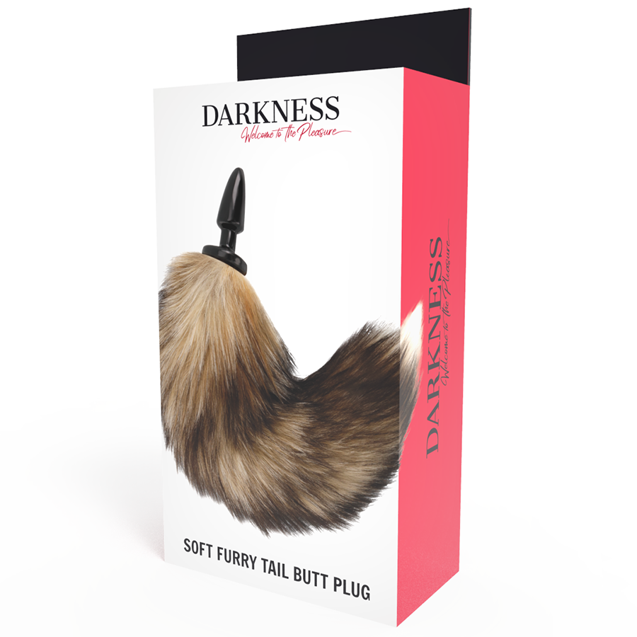 DARKNESS - QUEUE NATURELLE AVEC PLUG ANAL EN SILICONE 10 CM - Sensualia