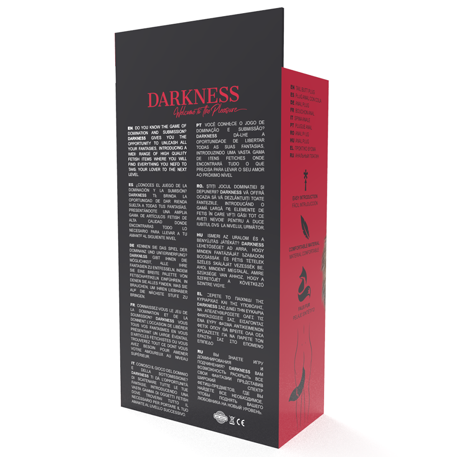 DARKNESS - QUEUE NATURELLE AVEC PLUG ANAL EN SILICONE 10 CM DARKNESS ANAL