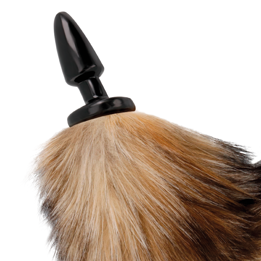 DARKNESS - QUEUE NATURELLE AVEC PLUG ANAL EN SILICONE 10 CM - Sensualia
