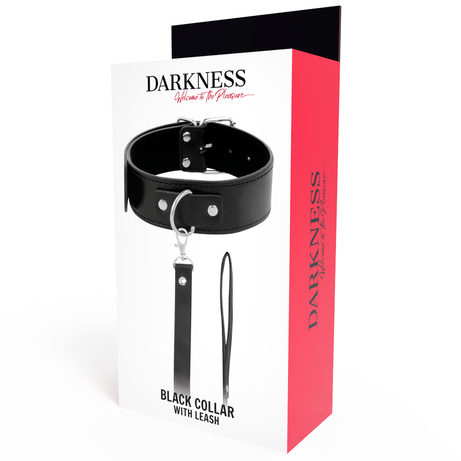 DARKNESS - COLLIER DE POSTURE AVEC CHAÎNE EN CUIR - Sensualia