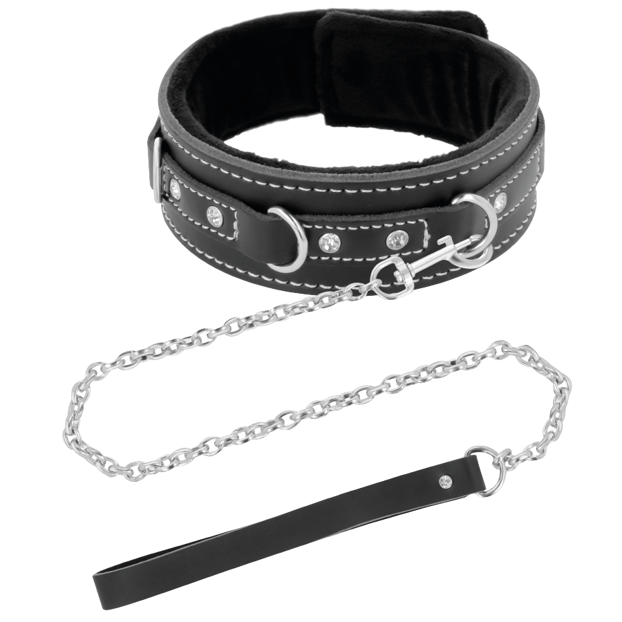 DARKNESS - COLLIER EN CUIR DE HAUTE QUALITÉ AVEC LAISSE DARKNESS BONDAGE