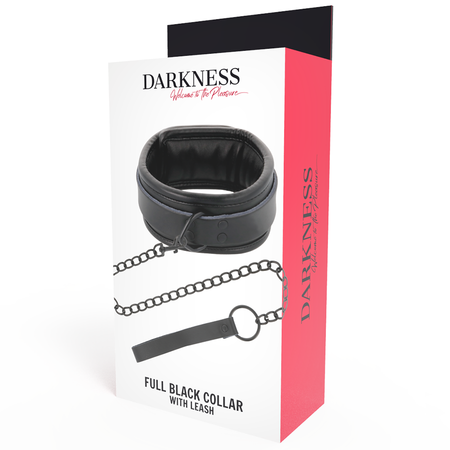 DARKNESS - COLLIER NOIR AVEC CHAÎNE - Sensualia