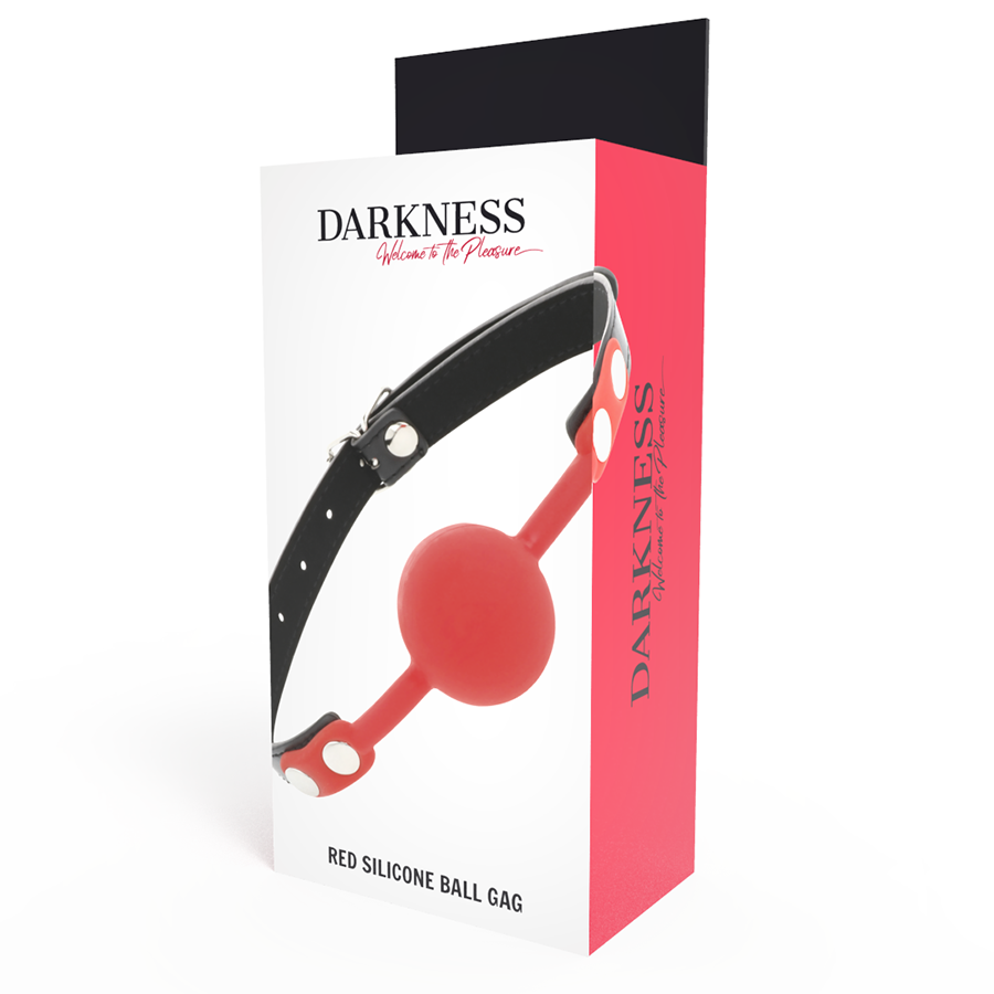 DARKNESS - BÂILLON EN SILICONE ROUGE - Sensualia
