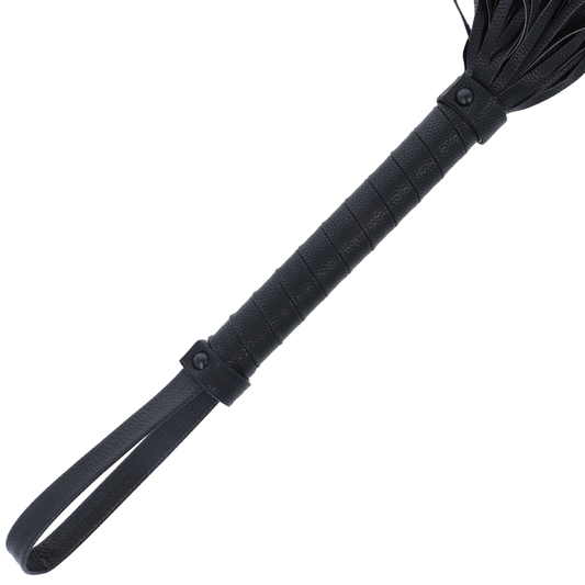 DARKNESS - FOUET DE BONDAGE NOIR 42CM CUIR DARKNESS SENSATIONS