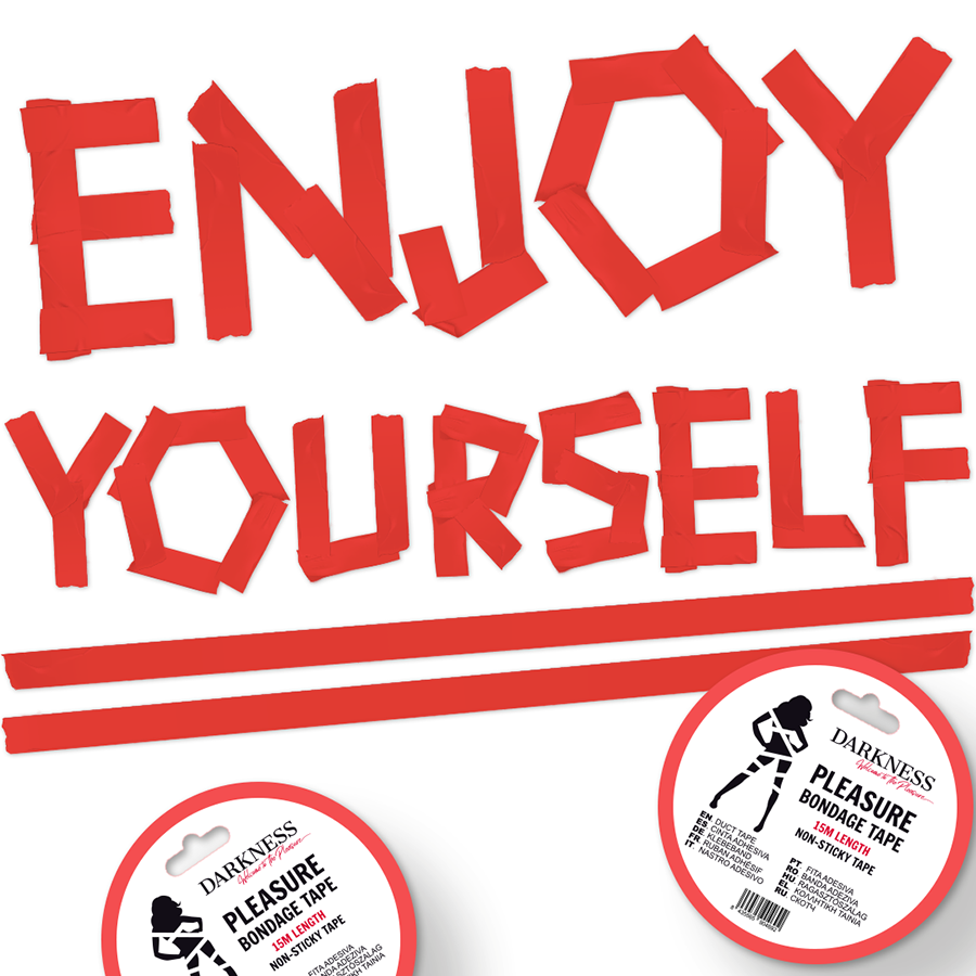 DARKNESS - RUBAN DE BONDAGE ROUGE NON COLLANT 15 M - Sensualia