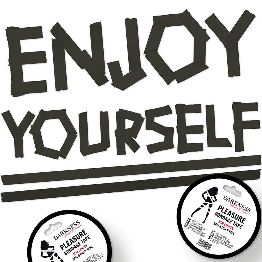 DARKNESS - RUBAN DE BONDAGE NOIR NON ADHÉSIF 15M - Sensualia