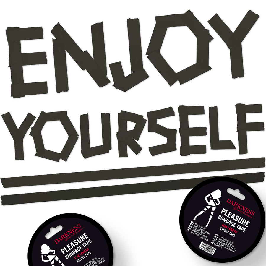 DARKNESS - RUBAN ADHÉSIF BONDAGE NOIR 15M - Sensualia